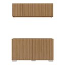 Ver imagem 5 de Kit Armário de Cozinha Aéreo e Balcão 4 Portas Multimóveis Mp2171 Rustic/branco