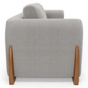 Ver mais imagens de Sofá Living Bloom 180cm 02 Lugares com Pés de Madeira Bouclê Cinza - Desk Design
