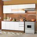 Ver imagem 1 de Armário de Cozinha Completa 280cm Rustic/Branco Marcela Madesa 03