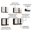 Ver imagem 5 de Armário de Cozinha Completa 280cm Rustic/Branco Marcela Madesa 03