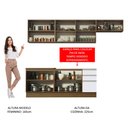 Ver imagem 6 de Armário de Cozinha Completa 280cm Rustic/Branco Marcela Madesa 03