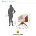 Ver imagem 3 de Kit 2 Poltronas Giratórias Linho Premium Base Madeira Maciça Juliana