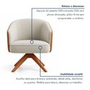 Ver imagem 5 de Kit 2 Poltronas Giratórias Linho Premium Base Madeira Maciça Juliana