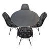 Conjunto Mesa Urca Preta 90cm e 4 Cadeiras Maglia Preta Tower Base Preta - 1