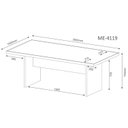 Ver imagem 2 de Mesa Diretor Escritório ME4119 Amêndoa - Tecno Mobili
