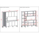 Ver imagem 4 de Armário de Cozinha Compacta 9 Portas e 1 Gaveta 200cm Milla Freijó/artico - Pallazio