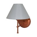 Ver imagem 4 de Arandela De Parede em Alumínio e Cúpula de Algodão Para Sala, Quarto Cabeceira De Cama - Cobre e Cúp