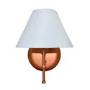 Ver imagem 3 de Arandela De Parede em Alumínio e Cúpula de Algodão Para Sala, Quarto Cabeceira De Cama - Cobre e Cúp