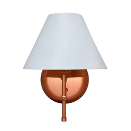 Arandela De Parede em Alumínio e Cúpula de Algodão Para Sala, Quarto Cabeceira De Cama - Cobre e Cúp - 3