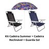 Kit Cadeira Summer + Cadeira Reclinável + Guarda Sol Mor - 2