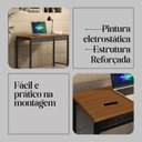 Ver imagem 4 de Escrivaninha para Estudos Mesa Escritório Home Office Estilo Industrial Moderna - Amadeirado