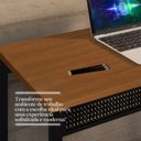 Ver imagem 6 de Escrivaninha para Estudos Mesa Escritório Home Office Estilo Industrial Moderna - Amadeirado