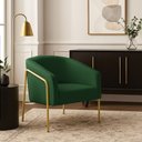 Ver imagem 1 de Poltrona Sala Industrial Alta Dourado Stella Suede D03 - D’Rossi