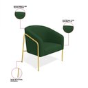 Ver imagem 3 de Poltrona Sala Industrial Alta Dourado Stella Suede D03 - D’Rossi