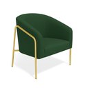 Ver imagem 2 de Poltrona Sala Industrial Alta Dourado Stella Suede D03 - D’Rossi