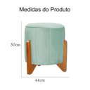 Ver imagem 5 de Poltrona Balanço c/ Puff Melinda Veludo Acqua