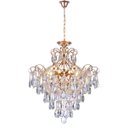 Ver imagem 1 de Pendente 60×60cm 60w E14×8 Metal Dourado+cristal