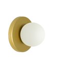 Ver imagem 1 de Arandela Luminária Lunar Globo 10 Cm Moderno Dourado 005