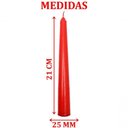 Ver imagem 2 de Conjunto 9 Vela Natalina Decoração Vermelho Castiçal de 21cm