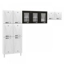 Ver imagem 3 de Cozinha Compacta Modulada 3 Peças 11 Portas Star New Preto/Branco