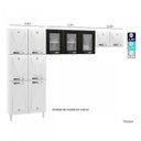 Ver imagem 4 de Cozinha Compacta Modulada 3 Peças 11 Portas Star New Preto/Branco