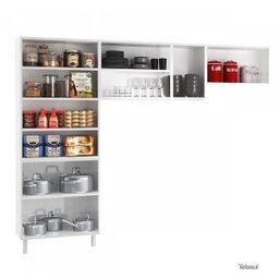 Cozinha Compacta 3 Peças 11 Portas com Vidro Star New Telasul - 4