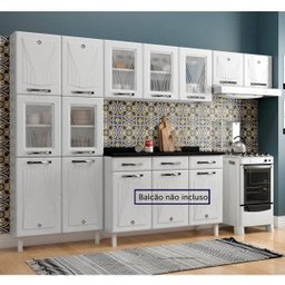 Cozinha Compacta 3 Peças 11 Portas com Vidro Star New Telasul - 1