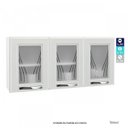 Ver imagem 5 de Armário Aéreo 3 Portas com Vidro Médio Star New 