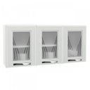 Ver imagem 4 de Armário Aéreo 3 Portas com Vidro Médio Star New Branco