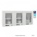 Ver imagem 5 de Armário Aéreo 3 Portas com Vidro Médio Star New Branco