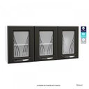 Ver imagem 5 de Armário Aéreo 3 Portas com Vidro Médio Star New 