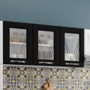 Ver imagem 2 de Armário Aéreo 3 Portas com Vidro Médio Star New 