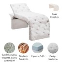 Ver imagem 4 de Maca Estofada Estética Cílios Regulável Spa Suede Maitê:branco