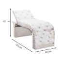 Ver imagem 3 de Maca Estofada Estética Cílios Regulável Spa Suede Maitê:branco
