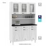 Armário para Cozinha 6 Portas 3 Gavetas com Tampo e Vidro Star New  - 5