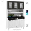 Ver imagem 5 de Armário para Cozinha 6 Portas 3 Gavetas com Tampo e Vidro Star New 