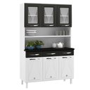 Ver imagem 3 de Armário para Cozinha 6 Portas 3 Gavetas com Tampo e Vidro Star New 