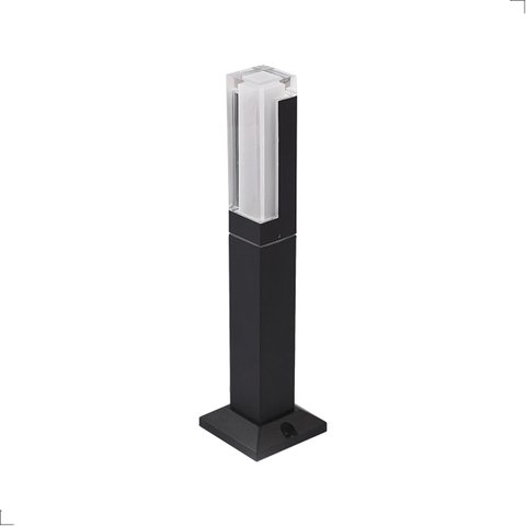 Poste de Jardim Led Branco Quente 30cm Preto Externo