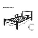 Ver imagem 2 de Cama Solteiro Int. de Tubolar/aço Alojamentos.:preto