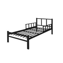 Cama Solteiro Int. de Tubolar/aço Alojamentos.:preto - 1