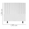 Cabeceira Estofada Grécia 195CM King Courino Branco - D A DECOR - 3