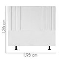 Ver imagem 3 de Cabeceira Estofada Grécia 195CM King Courino Branco - D A DECOR