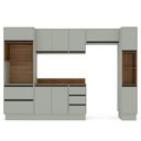 Ver imagem 2 de Armário de Cozinha Modulada Completa 5 Peças 316,8cm com Tampo 250049 Koya Politorno Móveis