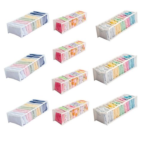 10 Organizadores 4 Colmeia P + 3 Colmeia M + 3 Colmeia G para Calcinhas Body Camisetas