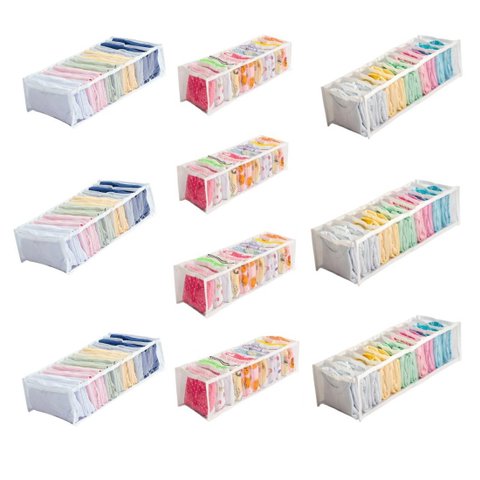 10 Organizadores 4 Colmeia P + 3 Colmeia M + 3 Colmeia G Para Calcinhas Body Camisetas