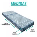 Ver imagem 4 de Colchão/Puff/Poltrona 3 em 1 com Travesseiro Solteiro 78x190x13cm Ortobom Azul
