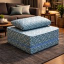 Ver imagem 1 de Colchão/Puff/Poltrona 3 em 1 com Travesseiro Solteiro 78x190x13cm Ortobom Azul
