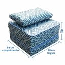 Ver imagem 5 de Colchão/Puff/Poltrona 3 em 1 com Travesseiro Solteiro 78x190x13cm Ortobom Azul