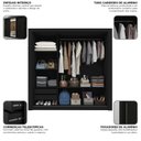 Ver imagem 6 de Guarda-Roupa Casal 3 Portas com 2 Gavetas com 1 Porta Espelho 100% MDF Roma