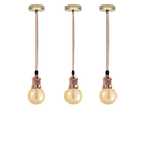 Ver imagem 3 de Kit 3 Luminárias Pendentes Retro Vintage de Metal com Lâmpadas Formato Globo com Filamento Led G95 C